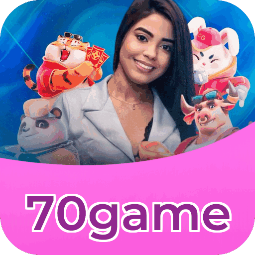 Interface do aplicativo 70game mostrando jogos disponíveis no iOS e Android